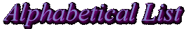 Alphabetical list of songs